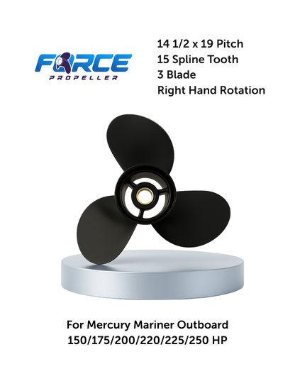 Force Propeller V6 – Yamaha 150–250HP – 14 1/2 x 19 (Aluminum)