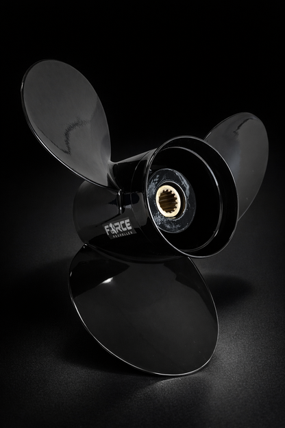 FORCE Aluminum Propeller V6 14 1/2 X 19 Pitch RH 15 Spline Tooth for Mercury Outboard 150 HP/175 HP/200 HP/220 HP/225 HP/250 HP Boat Motor Engine Parts, Hardware Install Kit fit included