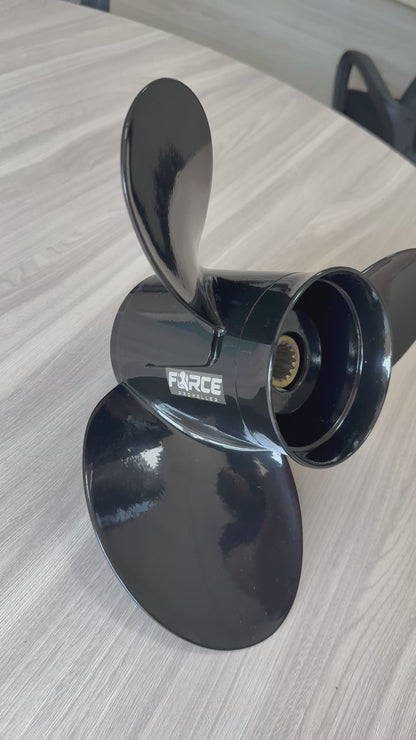 FORCE Aluminum Propeller V6 14 1/2 X 19 Pitch RH 15 Spline Tooth for Mercury Outboard 150 HP/175 HP/200 HP/220 HP/225 HP/250 HP Boat Motor Engine Parts, Hardware Install Kit fit included